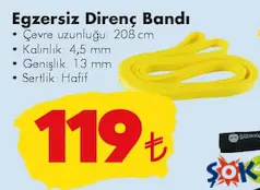 SLAZENGER EGZERSİZ DİRENÇ BANDI 208 CM SLAZENGER EGZERSİZ DİRENÇ BANDI 208 CM